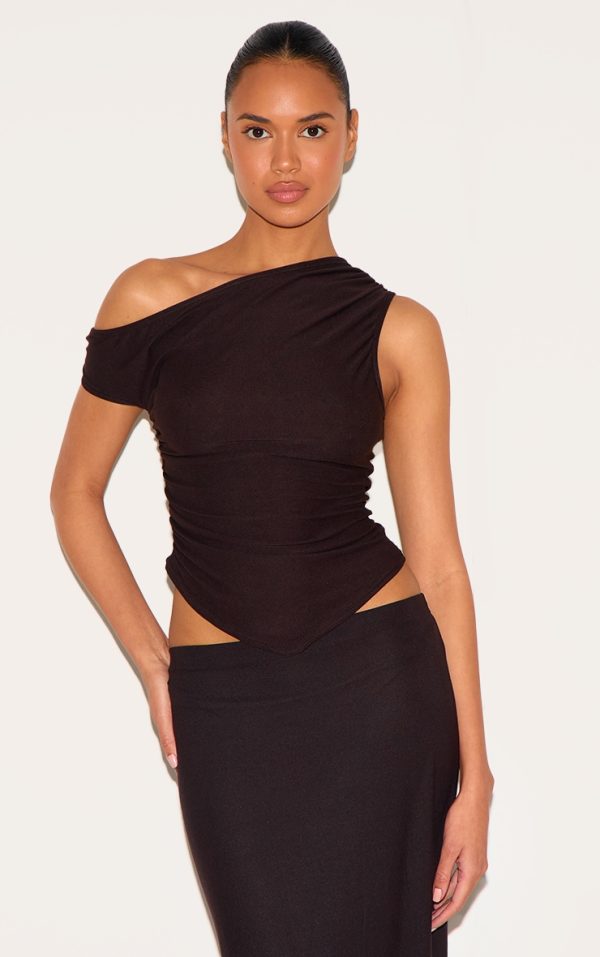 6d72df2f5855a2dcbcc5f6dd4bca89511f2fc2c3_CNL4954_1_dark_brown_soft_touch_sleeveless_asymmetric_top
