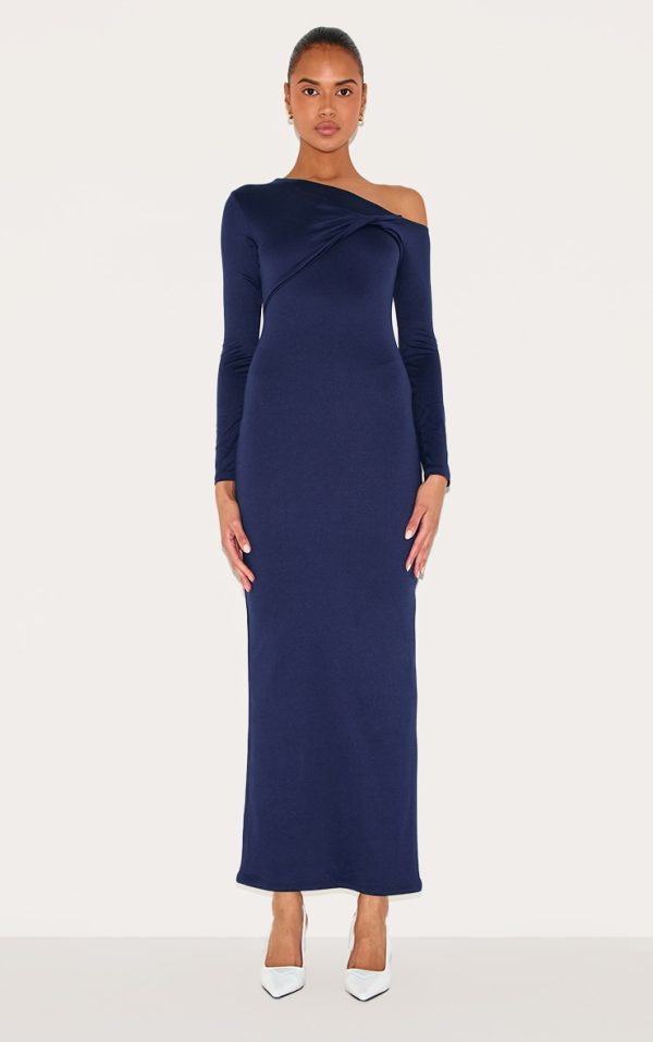 6e69dbcd635d01119c8495bd4dbfb4eb2747a61c_CNM3146_1_navy_double_contour_twist_detail_long_sleeve_maxi_dress