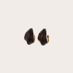 Tortoiseshell Detail Chunky Hoop Earring