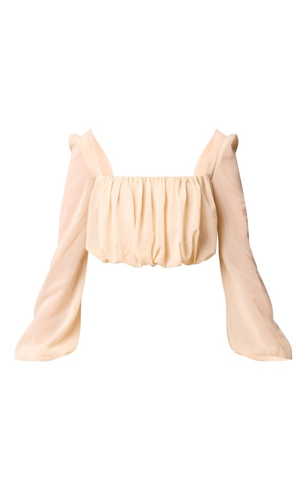 6eb8a383e59076aa12f2673aece2404779bbeabd_CNM4347_5_almond_chiffon_gathered_lace_trim_blouse