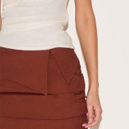 6f0679ccec3caec56af5b1e9d6fcef54be3c64ae_CNM4240_5_chocolate_linen_blend_foldover_ruched_mini_skirt