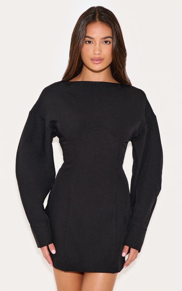 6f18d9498509a1f0c76b28f58255ac2a029fd802_CNM2237_1_black_tailored_long_sleeve_shift_dress
