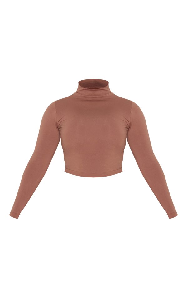 6f51bf79175813b84cf9afe809abfdc384c56bc5_CNJ7986_5_shape_taupe_stretch_seamless_high_neck_long_sleeve_top