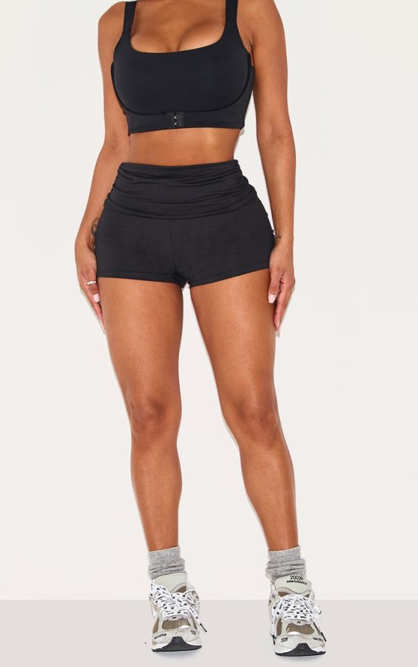 6ff5391768c018cfe20403f74e6e00f6fc53e36c_CNM2832_2_shape_black_active_ruched_side_high_waisted_cycling_shorts-1