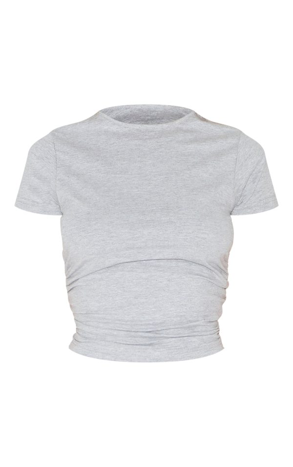 7074058572446ded0302c9d25d87f438a5e3f2ca_CNK5248_5_grey_marl_cotton_side_cap_sleeve_ruched_top-1