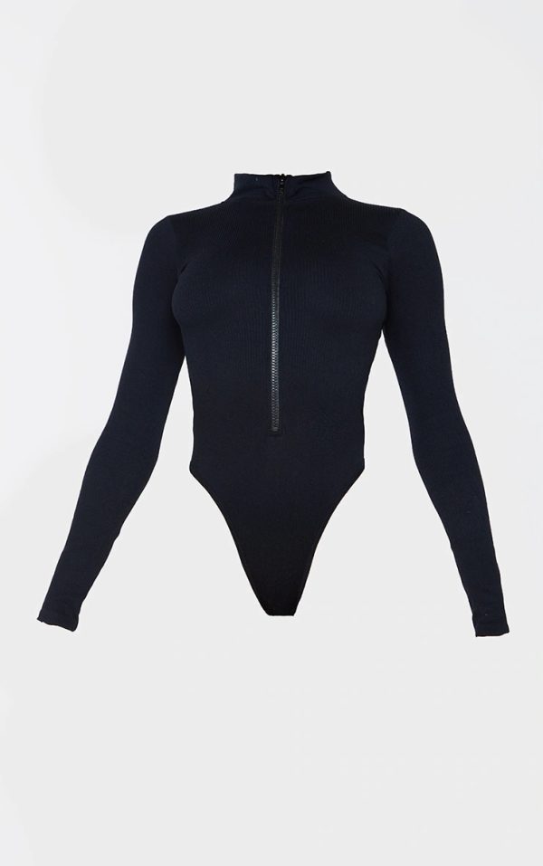708312144444e1e4a4ce80be59b5d99234106f69_CMT6658_5_black_contour_rib_zip_up_long_sleeve_bodysuit