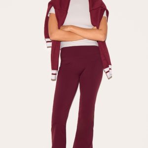 Burgundy Sculpt Straight Leg Yoga Pants