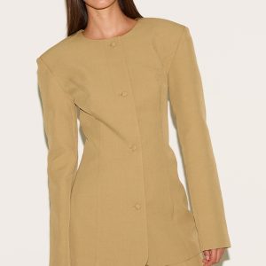 Deep Mustard Tailored Fitted Blazer