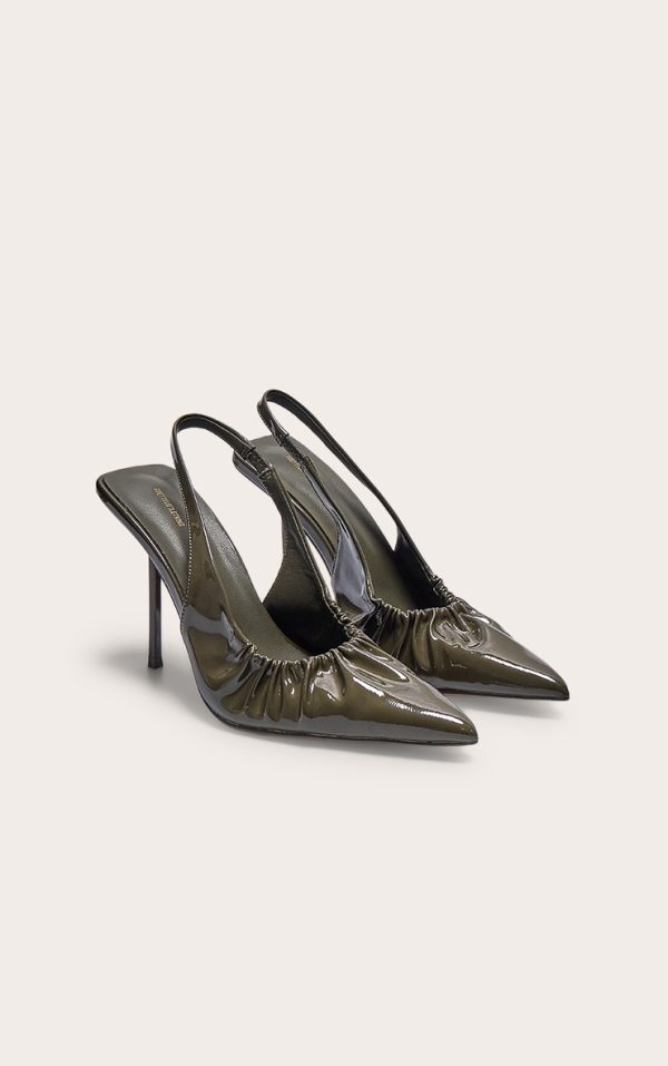 712edce90c9bc5c70d9b632c6ba4facdba7e9c40_CNL8075_2_olive_crinkle_pu_point_toe_gathered_high_stiletto_sling_back_court_heels