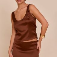 713214f6496ae6230120c41962e4bf24ad05b0e3_CNM8889_1_chocolate_satin_scoop_neck_cami_top