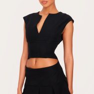 715216825d3c57926edf590a830dc322aa2db106_CNL3207_4_black_tailored_woven_low_rise_pleated_micro_mini_skirt