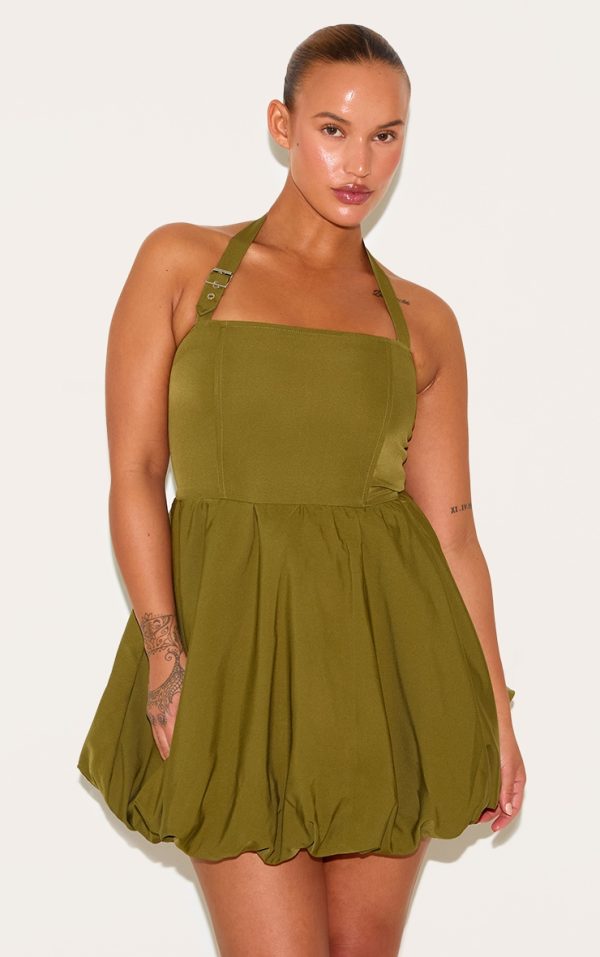 7158f3093bf8097eb41d83ceb1f05bfd3a27f46f_CNK0123_1_plus_khaki_buckle_detail_halterneck_puffball_mini_dress