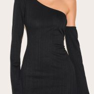 716c07b1f8c4655a1c8489c2754f4a4a4bbbf045_CNM4671_4_black_textured_long_sleeve_asymmetric_mini_dress