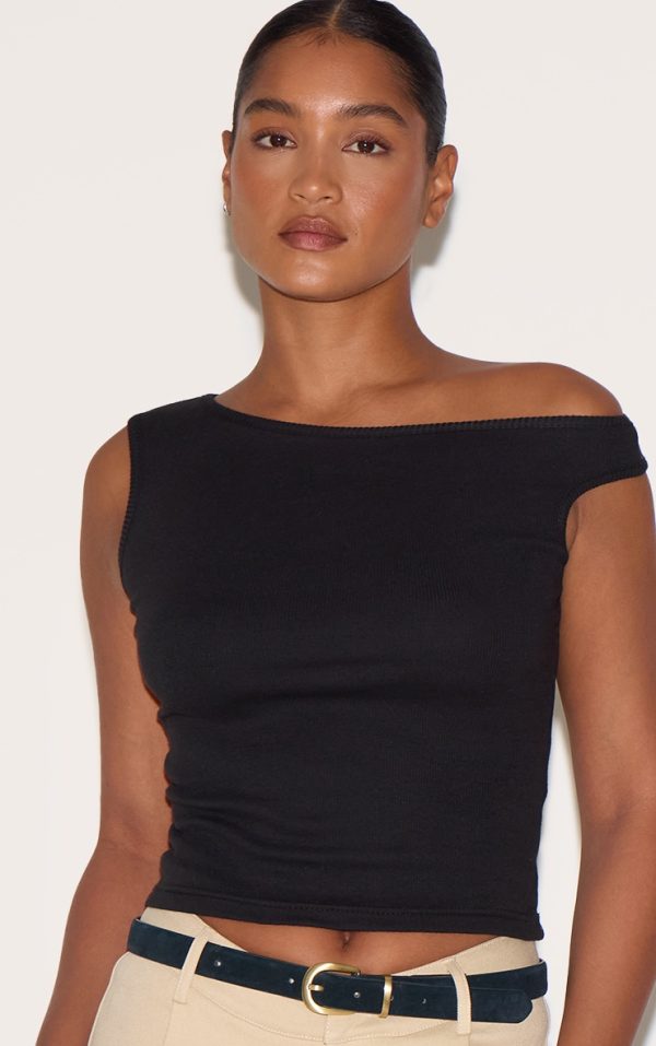 718941274b783d257c05b3856fe89ae0b5d28c46_CNM6002_4_black_ribbed_asymmetric_detail_vest_top