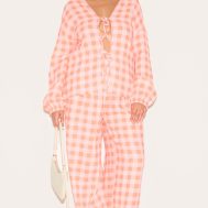 7225a57525a224f5a151697a32c07969d6848a4a_CNM3360_3_plus_orange_checked_cheesecloth_tie_front_long_sleeve_shirt