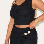 72cbaae22f1151358e7ab3fbf29a278503ce20da_CNM6457_5_shape_black_textured_wrap_over_beaded_trim_mini_skirt