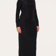 72d86980ca1ce2b0b118e40b2b619e1448f91f50_CNM3027_3_plus_black_double_layer_slinky_flared_sleeve_midaxi_dress-1