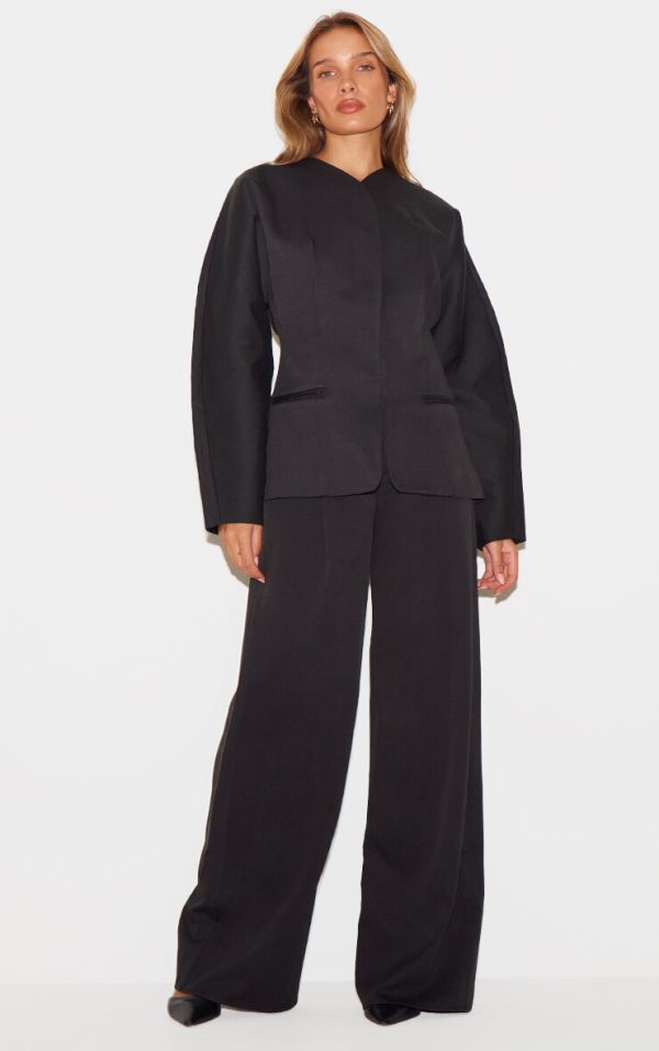7327b0a7e9da24a7b0a161ea1389afe18a279f18_CNL7291_3_black_premium_woven_tailored_collarless_blazer