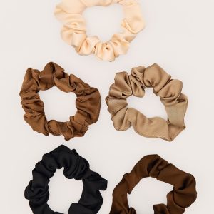 PRETTYLITTLETHING Multi Tonal Skinny 5 Pack Scrunchies