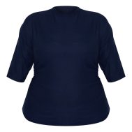 7360b36119d8eb7a31cbe019881617b6d9864572_CNM2626_5_plus_navy_soft_touch_ruched_oversized_short_sleeve_t_shirt