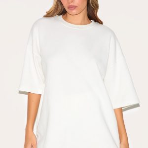 Cream Jersey Oversized T-shirt