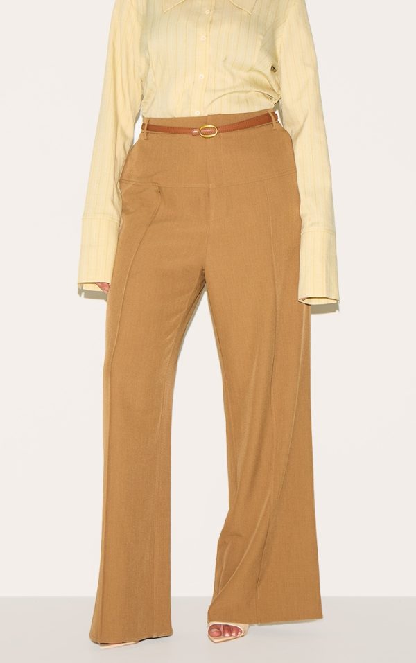 73be86ed3c9d00ecb2575385e03e672e2693ac8e_CNM2500_2_plus_brown_tailored_thick_belted_waistband_detail_wide_leg_trousers
