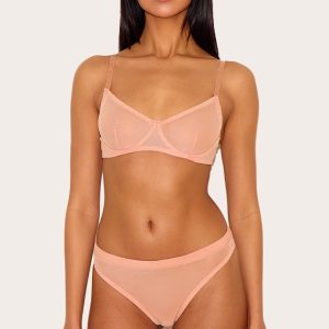 Nude Mesh Underwired Bra