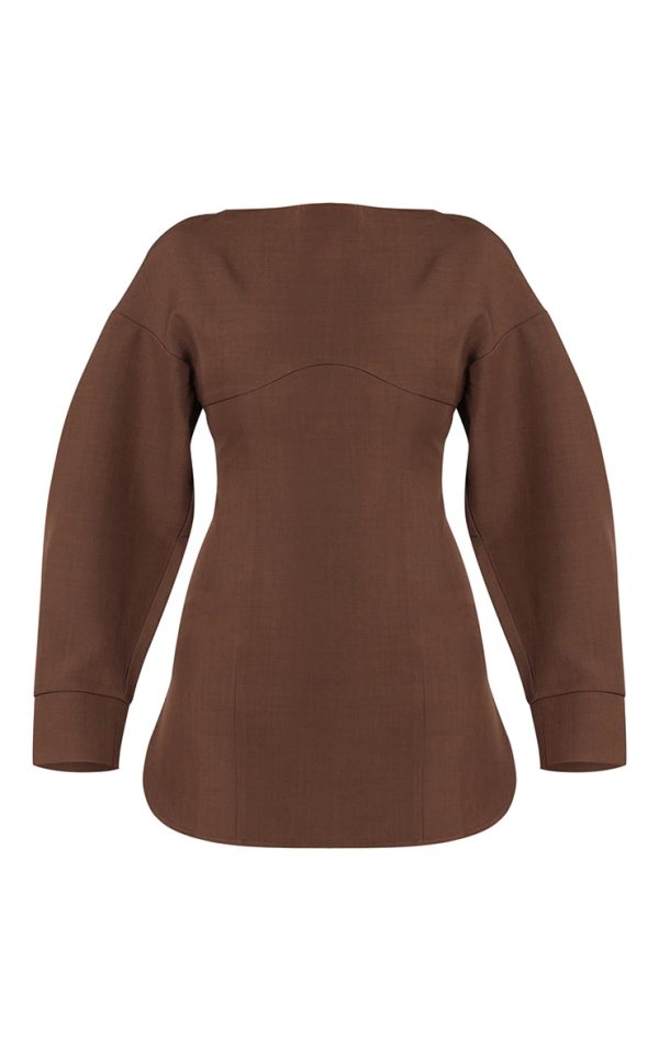 74a8cf9eb53acf553a72ce2bdaaa9ddea728f9da_CNL0075_5_chocolate_tailored_long_sleeve_shift_dress