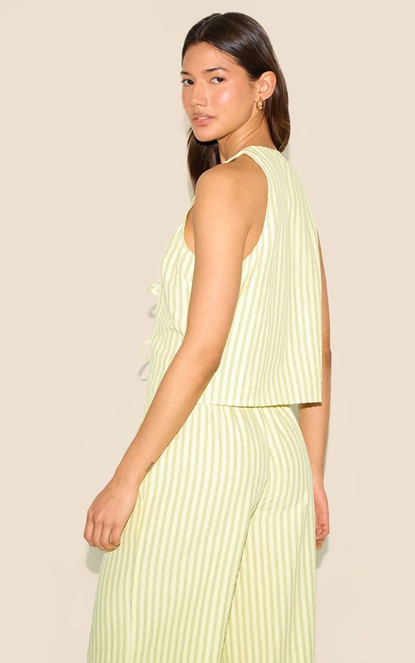 766720157d5262059a0dc741aeb86f864c4fa2f8_CNM1750_2_lime_green_striped_sleeveless_tie_front_top