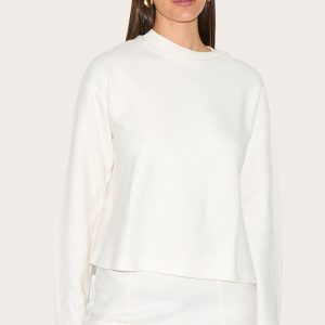 Cream Soft Ribbed Sweater