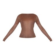 77298f88647253c5efdbf1f5aed9bc0125396cf5_CNL7721_5_chocolate_sheer_knit_long_sleeve_boat_neck_top