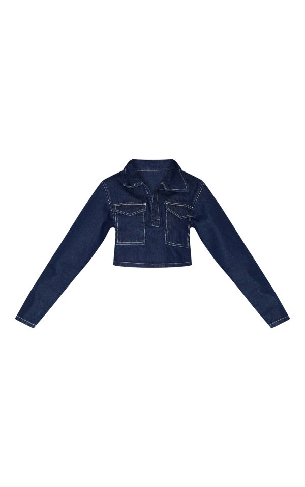 78666efa9c4f4517e545380a2ab2276b4c875c10_CNL5982_5_indigo_contrast_stitch_seam_detail_cropped_denim_shirt