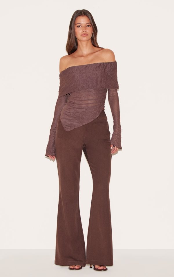786a8e54f176fc08d5cb60dc87fbad976d7b980f_CNM4284_3_chocolate_crinkle_mesh_fold_over_detail_bardot_long_sleeve_top
