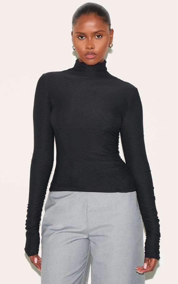 78d9a443ad1a6ece42666ccb9a82ed33c86852bb_CNL8982_1_black_soft_touch_high_neck_ruched_sleeve_top