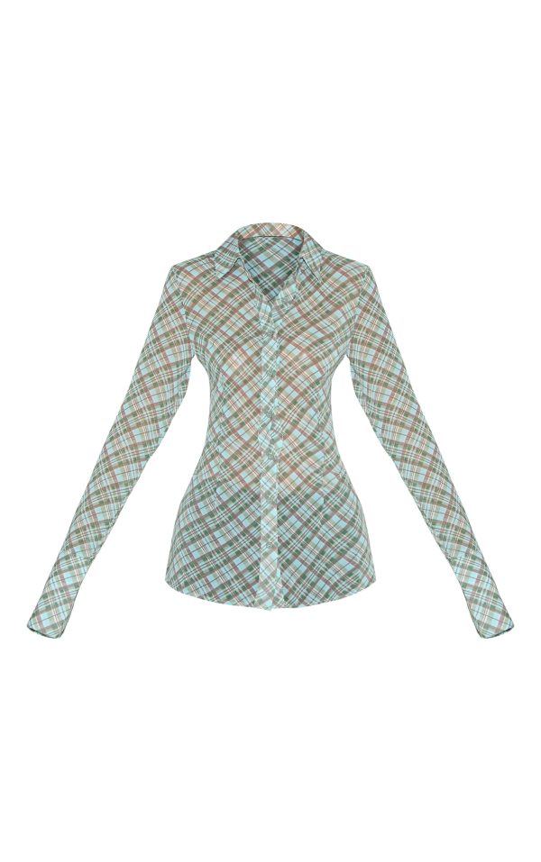 79afdcee2f7f6c466c8612e6417f2715df93960f_CNM1666_5_green_check_sheer_fitted_shirt