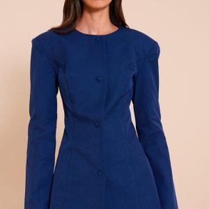 Navy Tailored Fitted Blazer