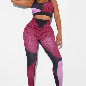 Shape Pink Printed Seamless High Waisted Leggings