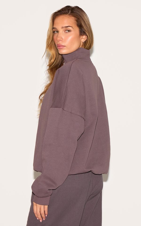 7b58740faab23d6787d2e5f81a7272b76610fde7_CNL7430_2_charcoal_premium_high_neck_quarter_zip_oversized_sweatshirt
