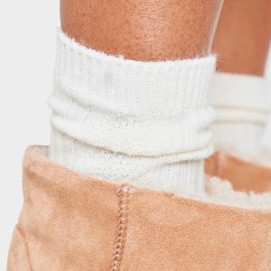 Cream Cable Knit Ankle Socks