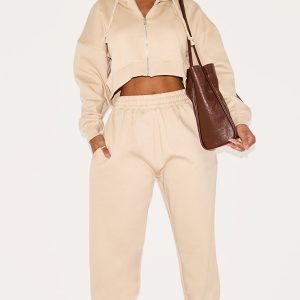 Shape Oatmeal Marl High Waist Cuffed Joggers