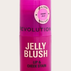 Revolution Jelly Blush Stick Lip And Cheek Stain- Cherry Red