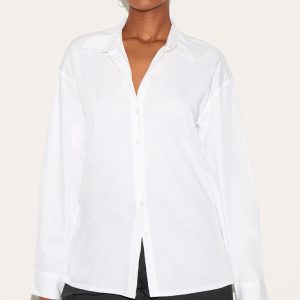 White Cotton Button Shirt
