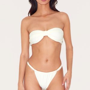 Cream Double Strap Bikini Bottom
