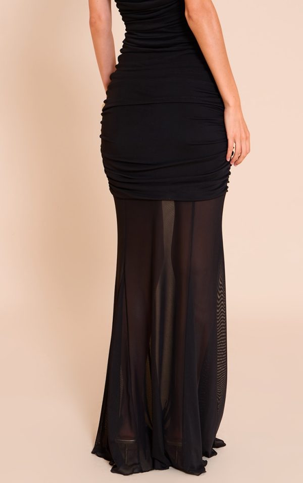 80659dc346d4b9cd9b50b5c44cc8ed2f08642459_CNN1521_3_black_mesh_ruched_low_rise_maxi_skirt