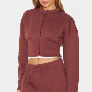 Chocolate Extreme Cinched Waist Sweatshirt