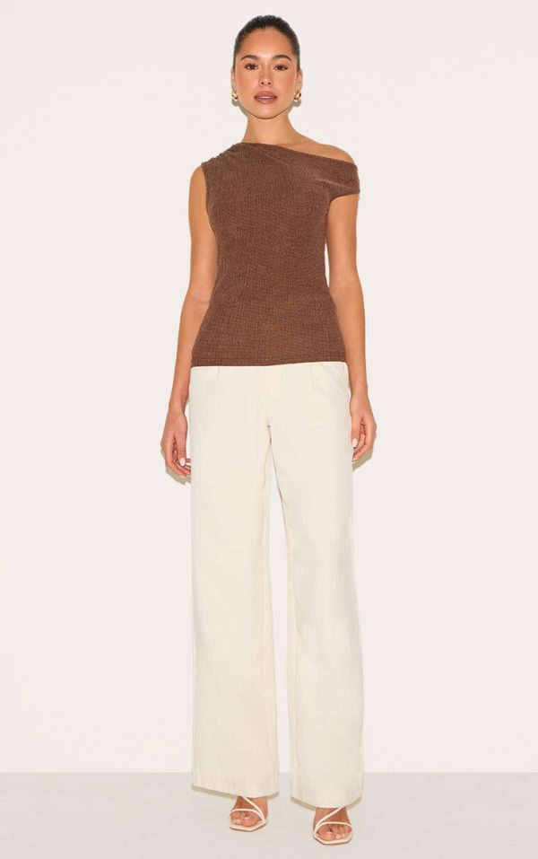 80ef261e6c9f6b3fc6d3f2ea9d1ab010b723b67e_CNM8068_3_chocolate_textured_double_layer_asymmetric_neckline_long_top
