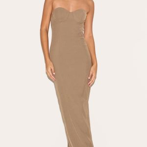 Tall Mushroom Bodycon Bandeau Dress