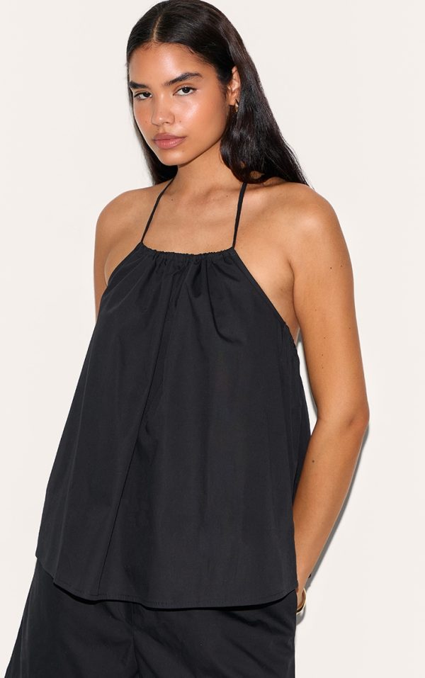 8131991826553f309754120f65fd40e61263f648_CNM5623_1_tall_black_poplin_low_back_halterneck_top