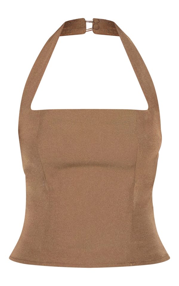81431ffad66285f029486e1257e3a38f510295d5_CNL8618_5_tall_chocolate_tailored_woven_halterneck_top