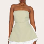 8178e8d815f13f22e5fdc6012d375f73562f027b_CNL9038_1_sage_green_tailored_bandeau_puffball_hem_shift_dress